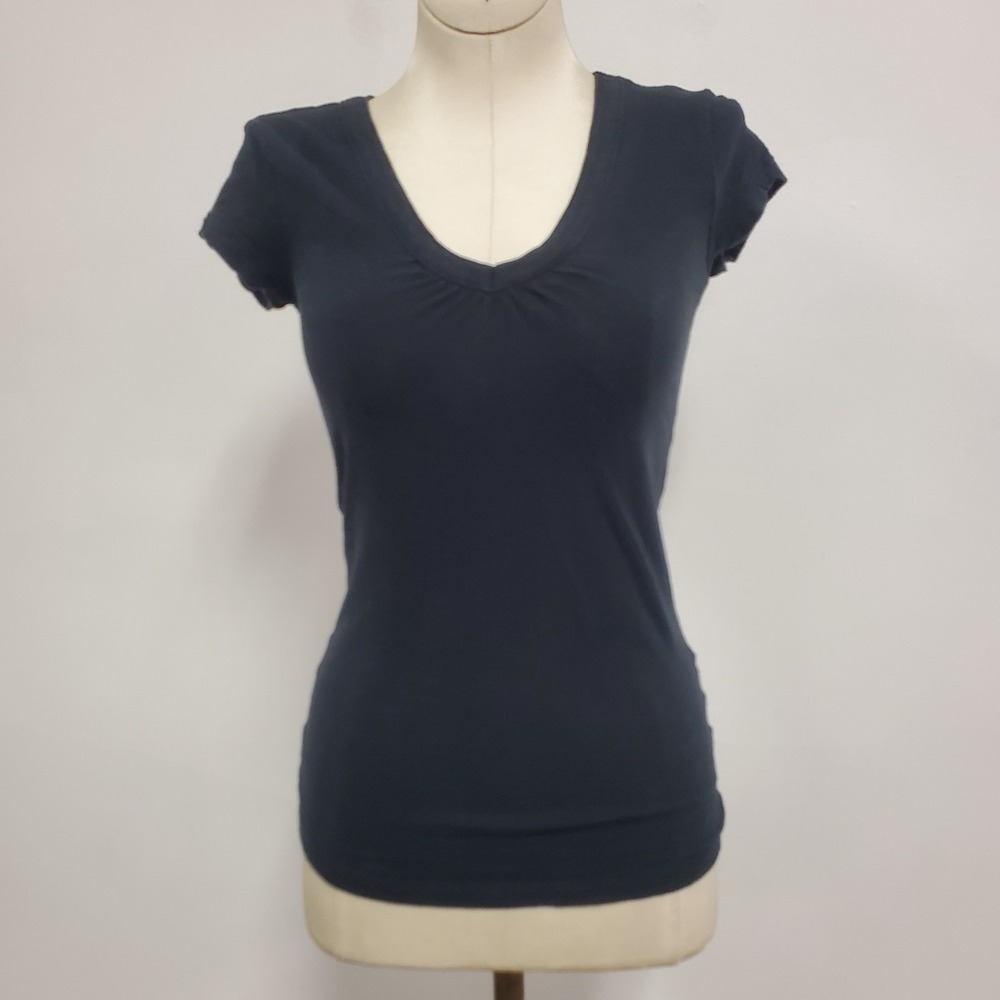 Vintage So Womens Y2K Short Sleeve T Shirt Size XS Black Preppy Everyday Neutral